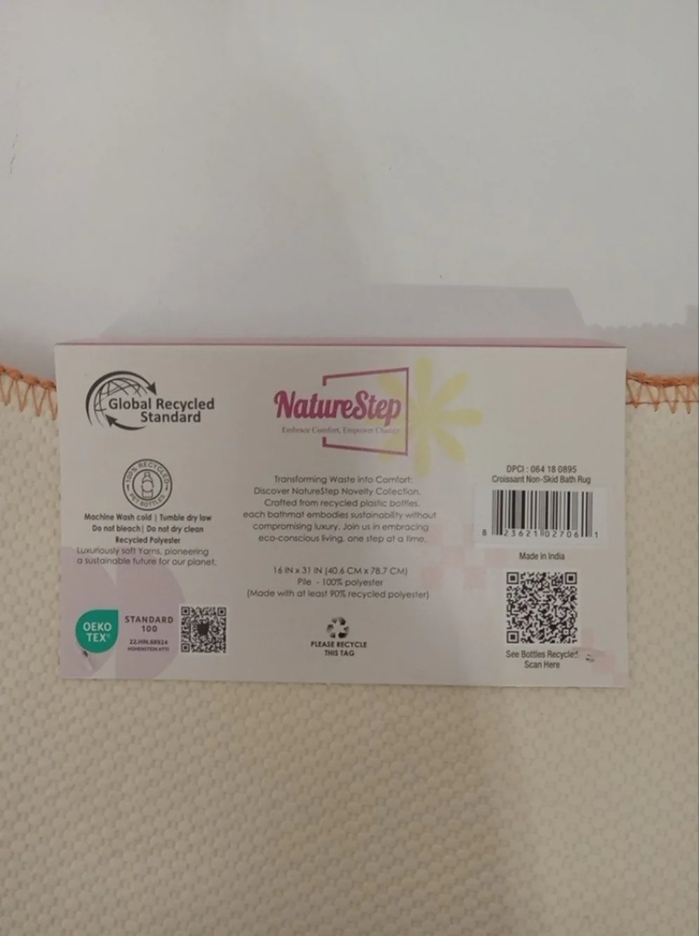 Croissant Bath Mat Rug - Picture 4 of 4